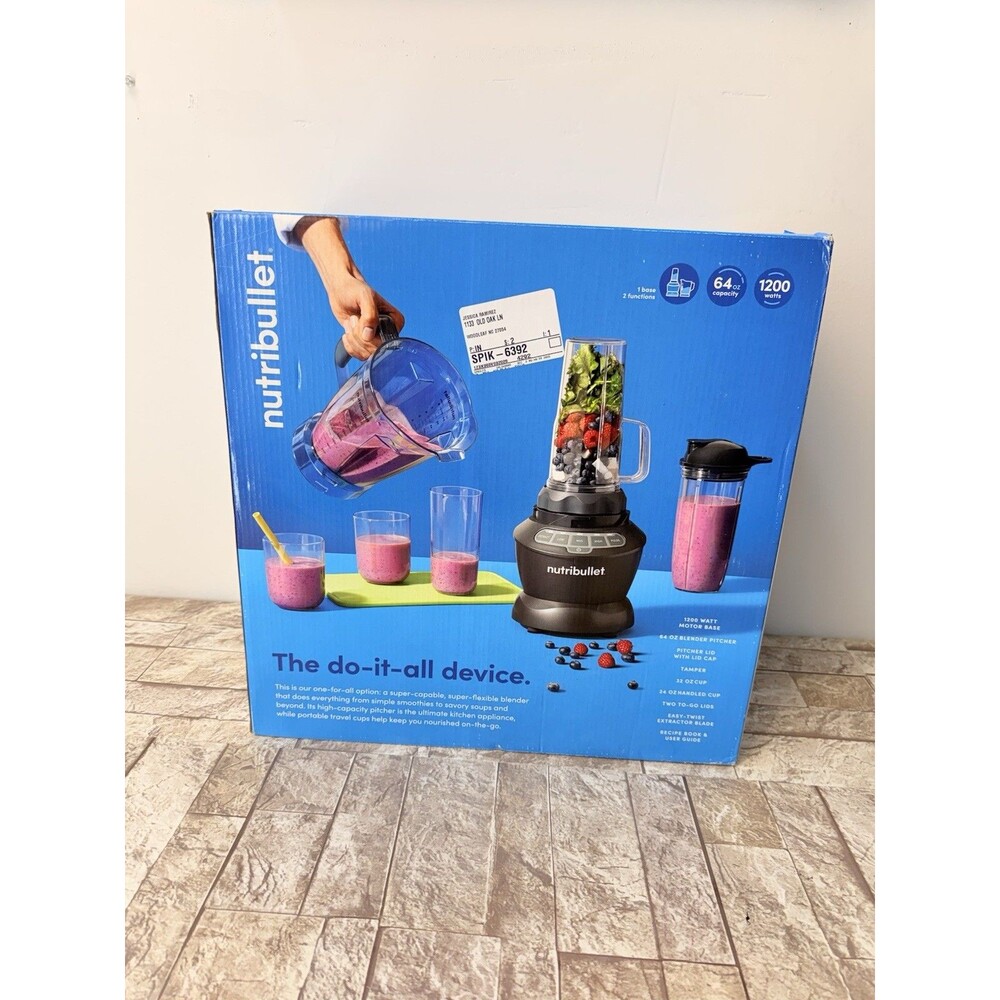 Nutribullet Full-Size Blender Combo, Single-Serve & Large Capacity, 1200W - Picture 12 of 16